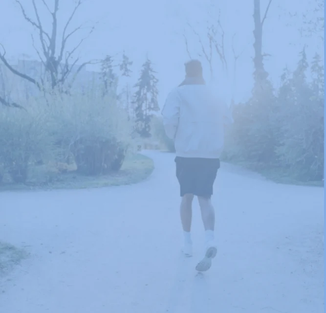 Promeneur dans un parc